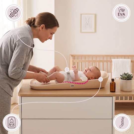 Moby System Σκληρή Αλλαξιέρα Beige για Κρεβάτι 45x69cm