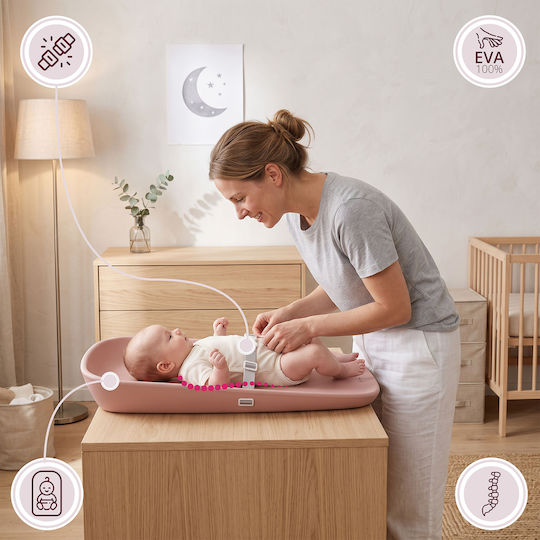 Moby System Saltea de înfășat rigidă roz 45x69cm