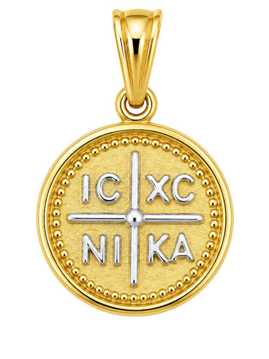 Μενταγιόν Κωνσταντινάτο Λευκόχρυσο 9K