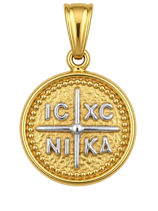 Μενταγιόν Κωνσταντινάτο Λευκόχρυσο 9K