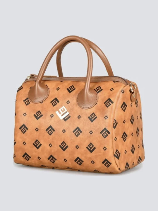 Large Signature Women's Shoulder Bag Tabac Brown