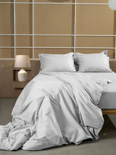 Sunshine Omnia Bettlaken King Size mit Gummibettlaken 250x280cm Weiß
