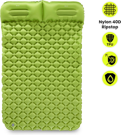 HyperMotion Doppeltes Camping Schlafmatte 190x120cm Dicke 5,5cm Grüne