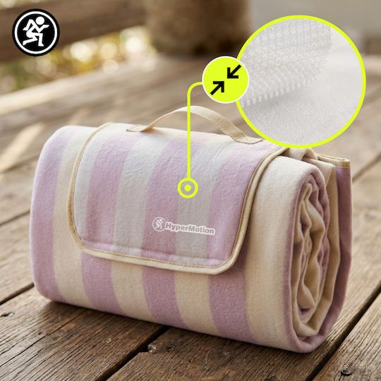 Xxl Picnic Beach Blanket Insulation 200×200 Cm Hypermotion Purple Striped