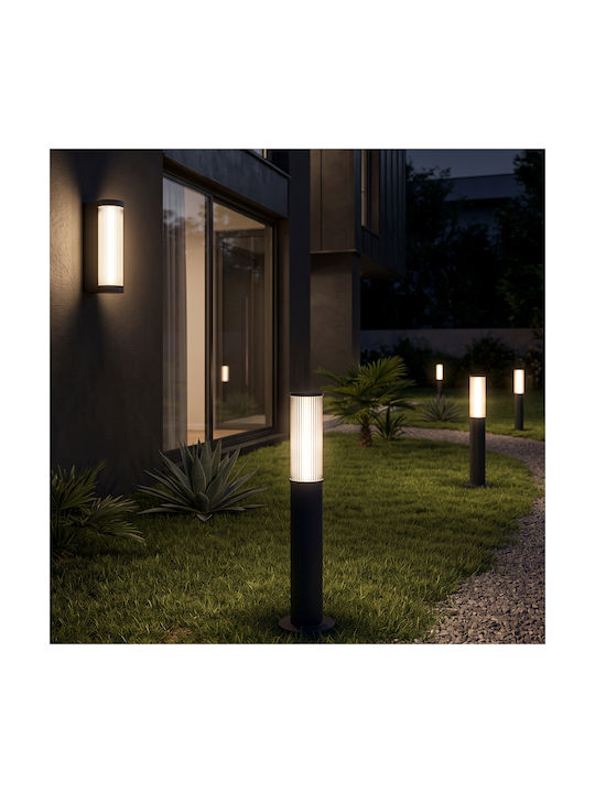 Aca Φωτιστικό Κολωνάκι LED Εξωτερικού Χώρου 12W με Θερμό Λευκό Φως IP65 Μαύρο