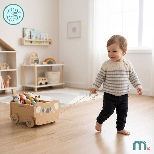 Mamabrum Kinder Spielzeugkiste Aus Holz Beige 30x26x19cm