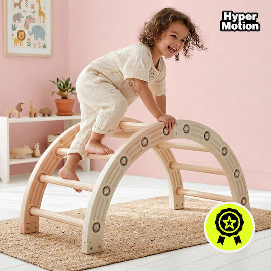 HyperMotion Triunghi de cățărare cu tobogan Bej