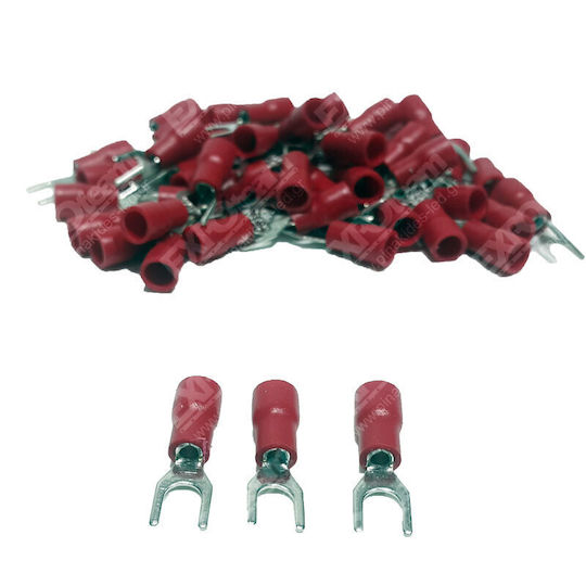 Rot Flachstecker mit Isolierung in Set zu 50 Stück