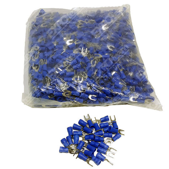 Blau Flachstecker mit Isolierung Kabelanschlüsse im Set zu 50 Stück