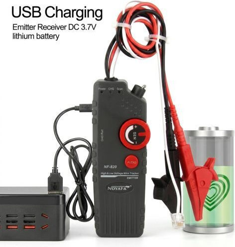 Noyafa N03NF-820 Detector Cables using Clips