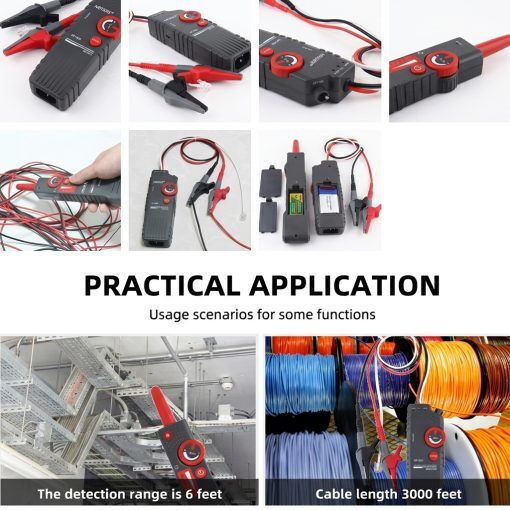 Noyafa N03NF-820 Detector Cables using Clips