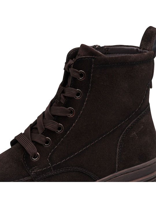 Leder Damen Kampfstiefel Braun