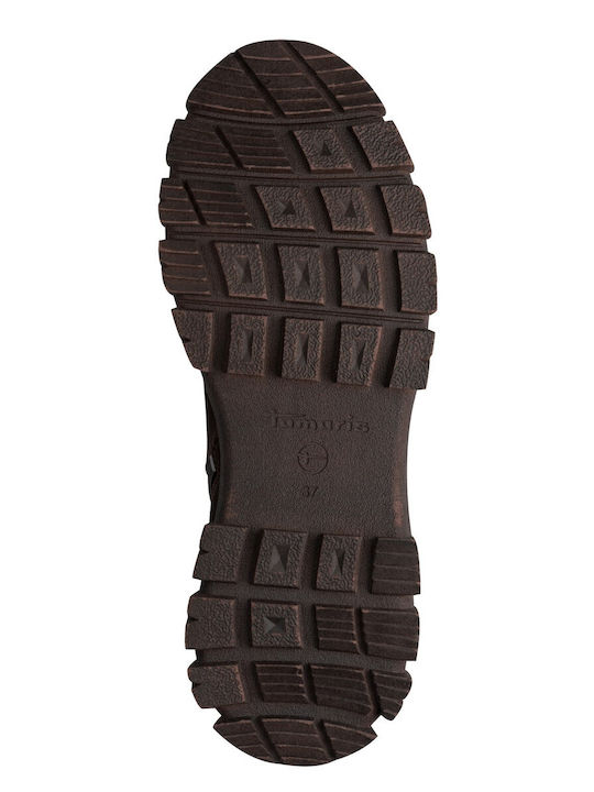Leder Damen Stiefeletten Braun