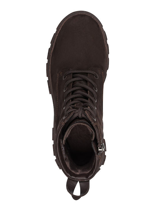 Leder Damen Stiefeletten Braun