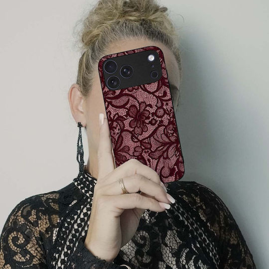 Sonique Diva Series Honor 600 Lite 5g Burgundy Lace Case