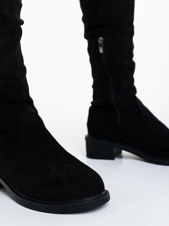 Damenstiefel mit Pelz Schwarze