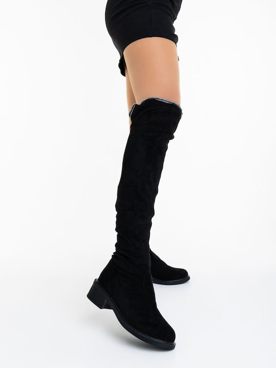 Damenstiefel mit Pelz Schwarze