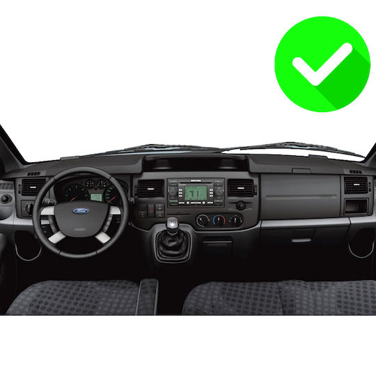 Carmedia Cmt4087a Фабричен 7'' Ford Всичко Черно