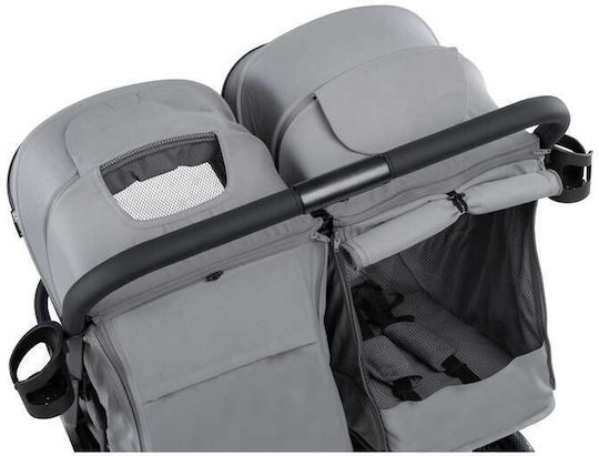 FreeOn Twin Plus Καρότσι για Δίδυμα Kατάλληλο για Nεογέννητο Γκρι