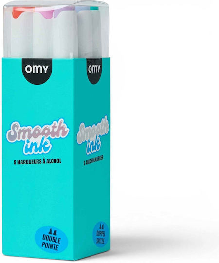 Omy Smooth Ink Алкохолни Маркери Комплект 9 бр