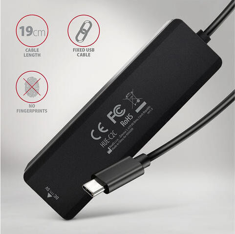 Axagon USB Хъб 4 Порта USB 3.2 с Връзка USB-A / USB-C