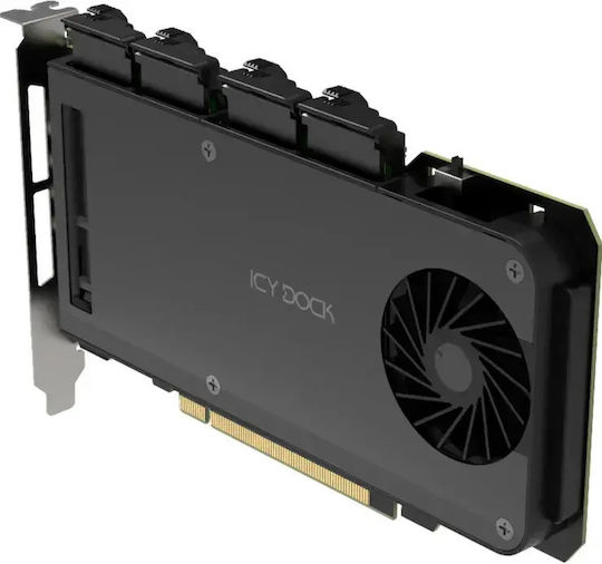 Κάρτα Icy Dock Adapter 4 X M.2 Nvme Ssd Mobile Rack Adapter Card