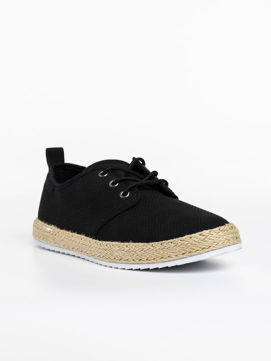 Espadrile Pentru Bărbați În Culoare Neagră
