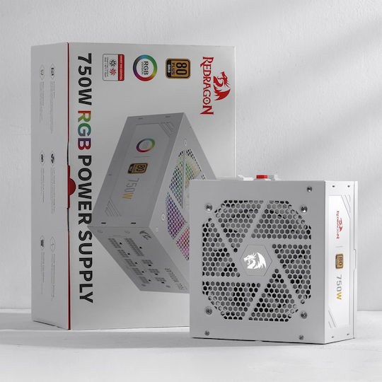Redragon GC-PS006 750W Λευκό Τροφοδοτικό Υπολογιστή Full Modular 80 Plus Gold