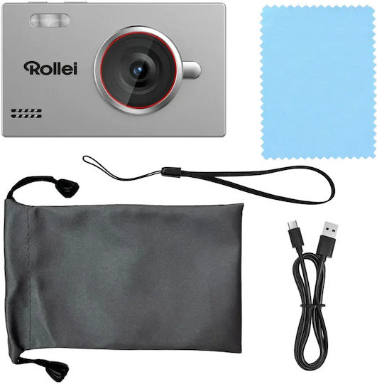 Rollei Kompaktkamera Slim Kompakt Φωτογραφική Μηχανή 8MP Silber