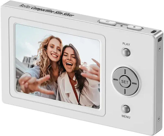 Rollei Kompaktkamera Slim Kompakt Φωτογραφική Μηχανή 8MP Silber