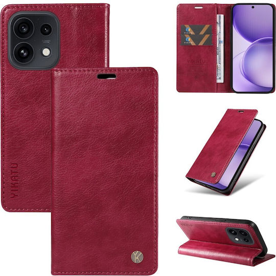 Yikatu Yk-006 Book Case Wine Red Oppo Reno16 5G Reno16 Pro 5G