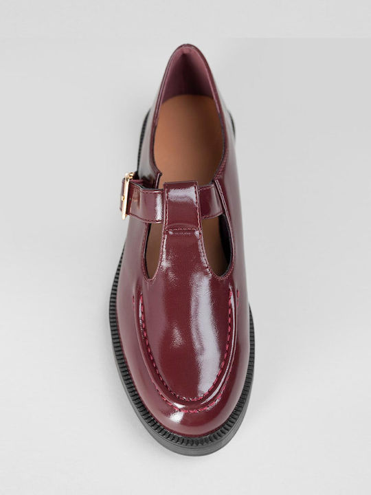 Women's Loafers In Burgundy Colour
