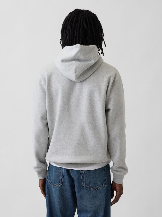 Φούτερ με Κουκούλα Light Heather Grey