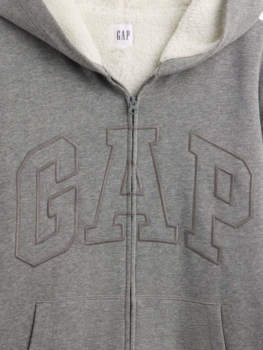 Hooded Cardigan Grey Heather