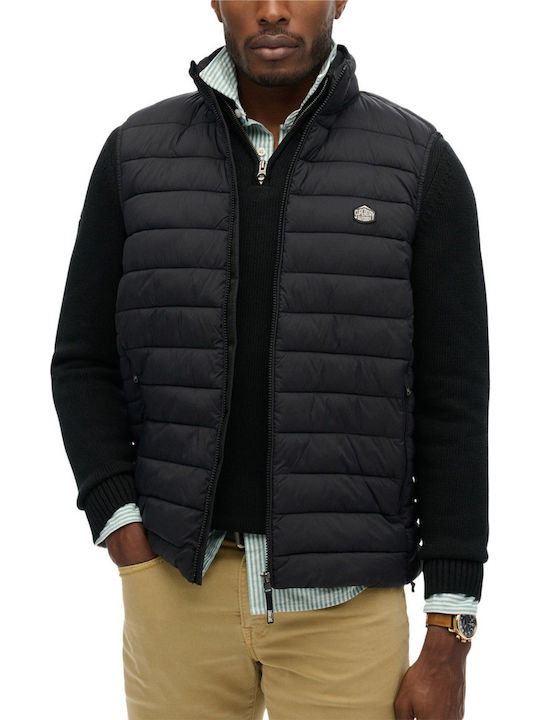 Superdry Fuji Μπουφάν Puffer Black Superdry Fuji Μπουφάν Puffer Black