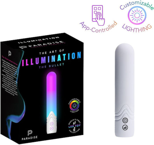 Paradise Pleasure Products Illumination Δονητής Bullet με Απομακρυσμένο Έλεγχο Λευκός