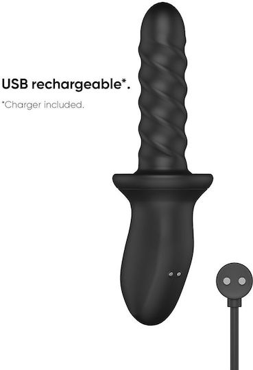 Nexus Ascend Vibrator De Masaj Cu Impulsuri Și Rotire Cu Control De La Distanță Negru