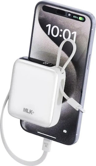 MLK+ LX17 Външна батерия 10000mAh 22.5W с USB-C порт Сребриста