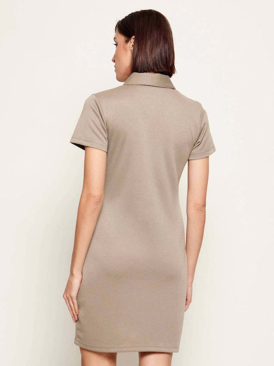 Rochie de vară Mâneca scurta Bej