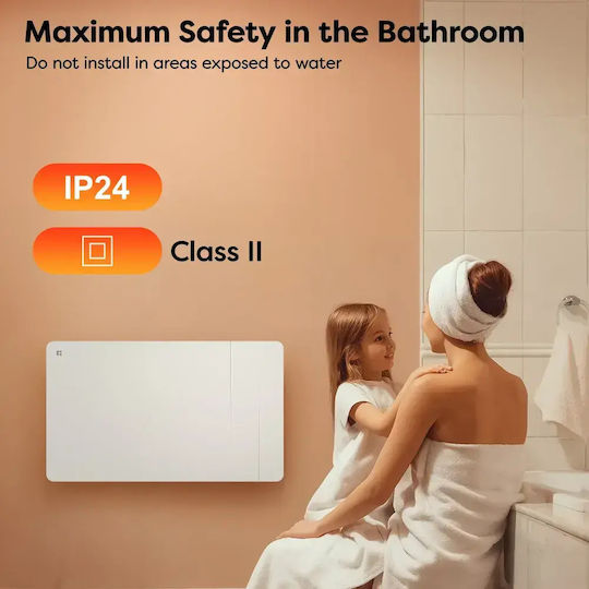 Ciarra Panou De Încălzire Cu Infraroșu De Perete Ceramic 1500W Alb 75x45cm