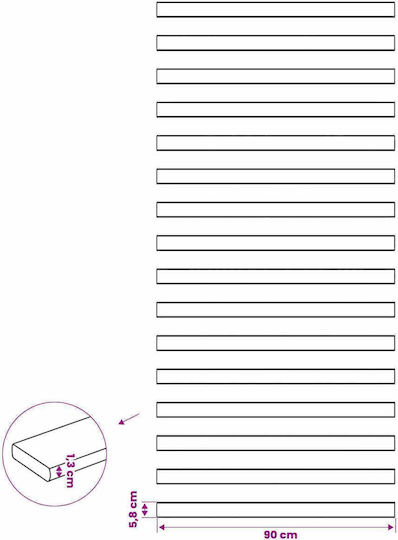 Ergonomic Bed Frame for Single Mattress 90x6cm