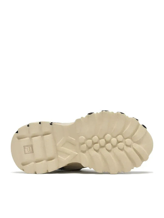 Kids Sneakers with Hoop & Loop Closure Beige