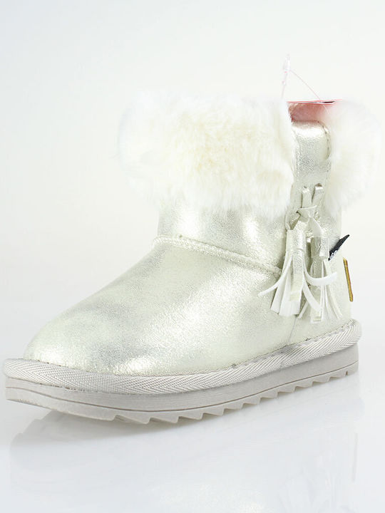 Anatomische Wildleder Kinderstiefel Silber