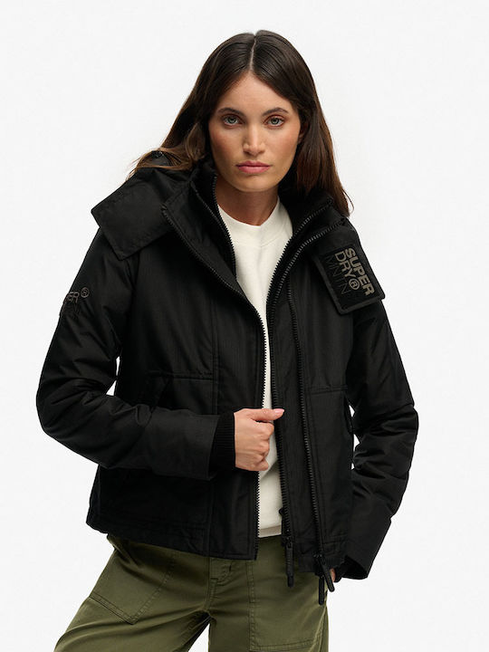 Damen Sweatshirt mit Kapuze Schwarz