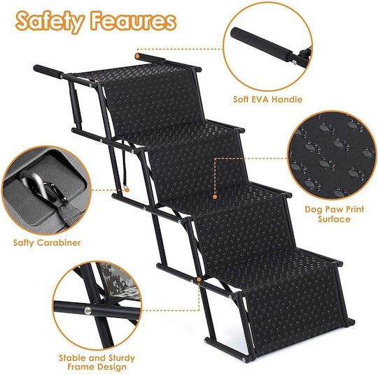 Waterproof Car Steps for Dog Black