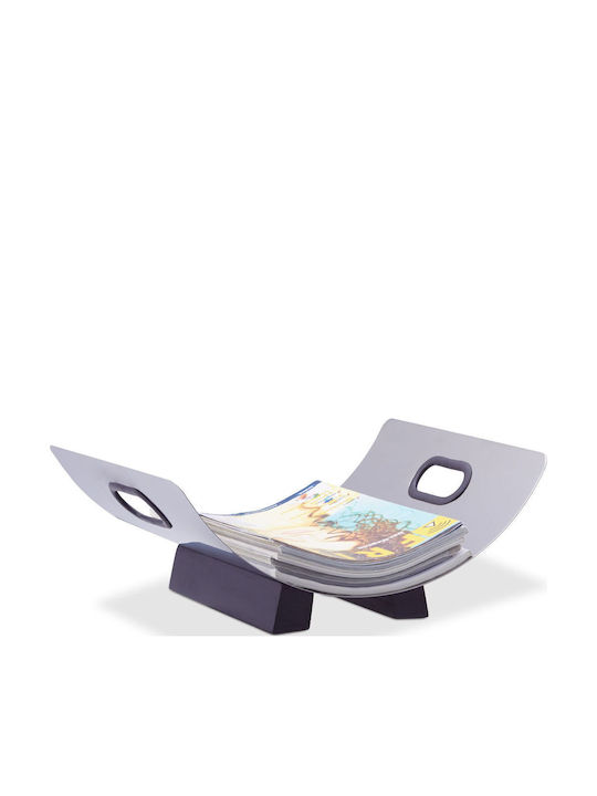 Relaxdays Coș De Depozitare Lemne Inox 16x33x41cm Gri