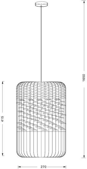 Sun Light Hängelampe Grün mit Seil für Fassung E27 27cm.