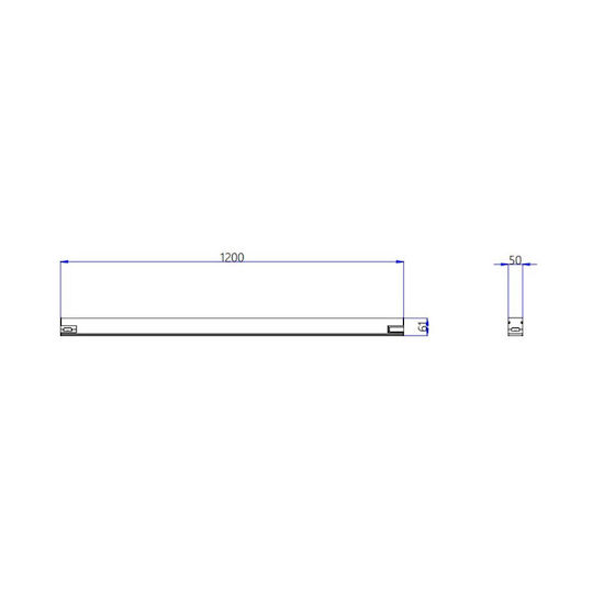 Modular Commercial Linear Lighting LED 1200x55x55 40W 3CCT 3000 4000 6500 K 4800lm AC170-265V Aluminum Black Universe 1-U016292
