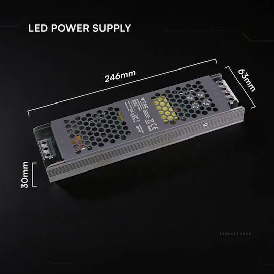 V-TAC Затъмняващо LED Захранване IP20 Мощност 250W с Изходно Напрежение 12V