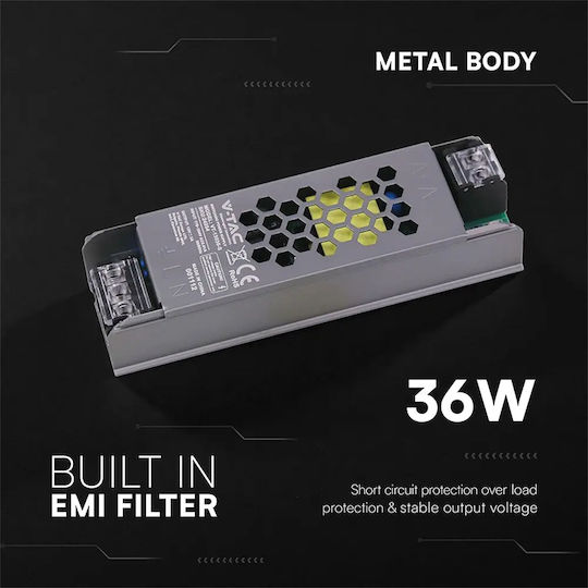 V-TAC LED Захранване IP20 Мощност 36W С Изходно Напрежение 12V